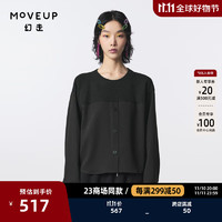 幻走（MOVEUP）【商场同款】撞布拼接设计师短款套头衫女 黑色 M