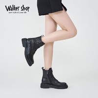 Walker Shop 奥卡索 马丁靴女2023年秋冬新款百搭休闲厚底短靴软底舒适英伦风