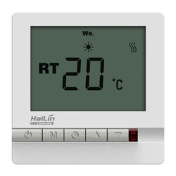 HAILIN 海林(HAILIN)地暖控制面板水采暖温控器供热设备温度控制器可调温开关面板适用电热恒温阀无遥控HA208