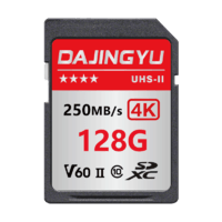 DAJINGYU 大鲸鱼 SD卡 相机内存卡储存卡 高速数码影像卡 V60系列SD卡+250M双金手指+128G