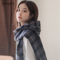 抖音超值购：Vinistyle 薇妮 Viney围巾女秋冬季2023新款百搭千鸟格学生情侣围脖保暖外搭披肩