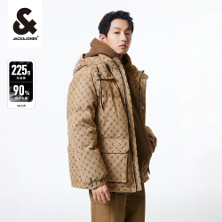 抖音超值购jackjones杰克琼斯2023年冬季百搭保暖个性潮流老花字母