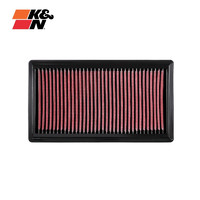 K&N 高流量进气空气滤芯空滤适用卡罗拉雷凌凯美瑞双擎亚洲龙33-30080