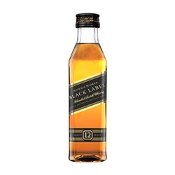 JOHNNIE WALKER 尊尼获加 12年 黑牌 调和 苏格兰威士忌 40%vol 50ml