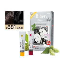 Bigen 美源 发采日本自己在家染发剂膏植物男女官方旗舰遮白天然纯黑正品 1件装