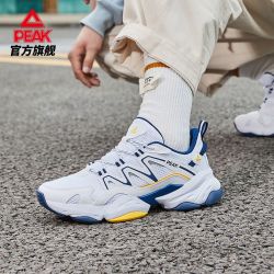 peak匹克复古休闲鞋情侣新款经典百搭缓震运动鞋时尚增高鞋子e222187e