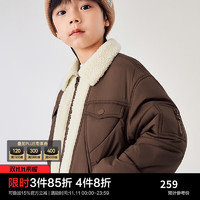 MiniPeace太平鸟童装冬秋新男童棉衣F1ABD4A36 棕色（预计11月17日发） 110cm