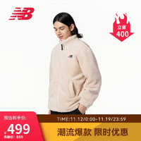 NEW BALANCE 23年男款潮流百搭运动仿羊羔绒针织外套MDD4N011 CRE XL 