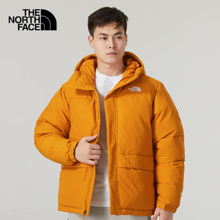 北面（The North Face）北面抗寒羽绒服男秋冬户外防风保暖面包服700蓬鹅绒夹克外套 HBX/卡其色/拉链口袋 3XL