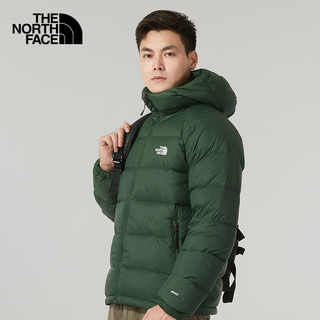 The North Face北面羽绒服男秋冬户外防风保暖面包服鹅绒填充高蓬连帽夹克 I0P/绿色 L