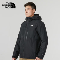 北面（The North Face）户外冲锋衣三合一男秋冬防风防水保暖600蓬羽绒内胆套装夹克 KX7/黑色 M/170