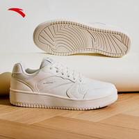 安踏(ANTA)板鞋男2023冬新厚底增高复古潮流运动鞋子男小白鞋 象牙白-8 7(男40)