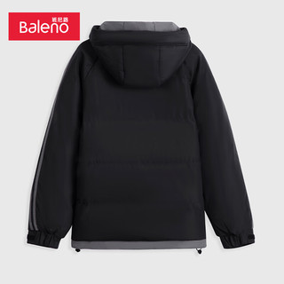 Baleno 班尼路 棉服男袖中织带连帽夹棉外套潮流棉衣保暖舒适 001A XXXL