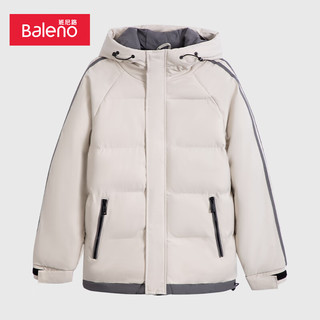 班尼路（Baleno）棉服男袖中织带连帽夹棉外套潮流棉衣保暖舒适 074K XXXL