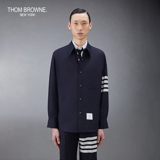 THOM BROWNE男士经典四条纹衬衫夹克外套 海军蓝（偏大） 4