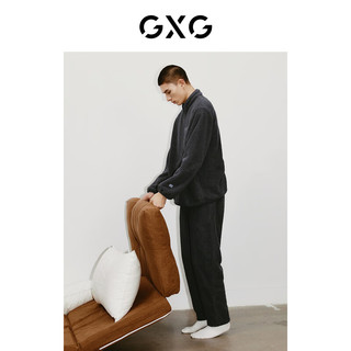 GXG男士双面云朵绒可外出家居服套装加厚睡衣外套23冬 灰色 XXXL