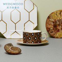WEDGWOOD 威基伍德金色几何菱形骨瓷茶杯下午茶杯碟欧式咖啡杯茶具