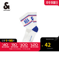 杰克琼斯 杰克·琼斯（JACK&JONES）NBA联名男舒适时尚潮流百搭字母运动长筒袜子单双装男22331Q027 A06本白色 L