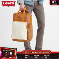 Levi's【商场同款】李维斯男士背提包复古拼色时尚百搭 棕色/白色 OS