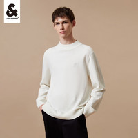 杰克·琼斯（JACK&JONES）23冬季新休闲日常圆领时尚字母刺绣基础毛衣针织衫男装223424027 本白色A06 180/100A/L