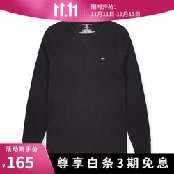 TOMMY HILFIGER 汤米·希尔费格 新款时尚潮流男士长袖T恤 黑色09T3585-001 M