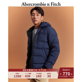 ABERCROMBIE & FITCH【云朵羽绒】男装 美式外套防风抗水连帽轻暖羽绒服 KI132-31 海军蓝 XS (170/84A)