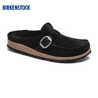 BIRKENSTOCK拖鞋女款牛皮绒面革葡萄牙buckley系列 黑色女款1017826 38