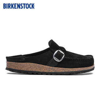 BIRKENSTOCK拖鞋女款牛皮绒面革葡萄牙buckley系列 黑色女款1017826 38