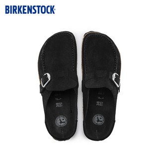 BIRKENSTOCK拖鞋女款牛皮绒面革葡萄牙buckley系列 黑色女款1017826 38