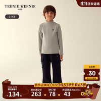 Teenie Weenie Kids小熊童装男童打底高领T恤 中灰色 130cm