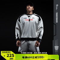 Monster Guardians运动卫衣男 变形金刚联名款初秋舒适百搭圆领套头衫 花灰色  Grey M