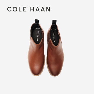 COLE HAAN 歌涵 colehaan/歌涵 男士皮靴 皮革英伦风切尔西靴短靴C37590 棕色-C37590 40.5