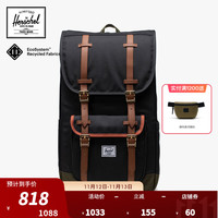 Herschel赫行【New Classics】 新升级Little America™双肩包短途出游 经典黑色/常青藤绿/冷橘色 30升