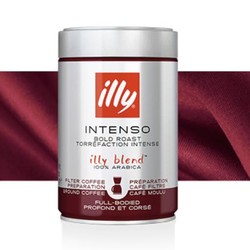 illy 意利 咖啡粉罐装意大利进口意式手冲黑咖啡研磨粉100%阿拉比卡 深度烘焙咖啡粉250g*2罐
