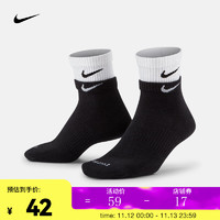 NIKE 耐克 舒适速干训练短袜子男(1双)  EVERYDAY PLUS DH4058-011 L