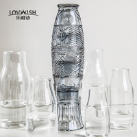 LOVWISH 乐唯诗 玻璃水杯鲤鱼杯年年有余（2种颜色4件套叠杯）