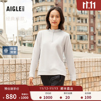 AIGLE【经典爆款】艾高23年秋女士户外保暖耐穿舒适时尚半拉链抓绒 貂杏色 AR422 38(165/88A)