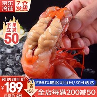 哆鲜生 特大红魔虾 远洋捕捞超大胭脂魔鬼红虾新鲜活冷冻刺身级虾类生鲜 特大号 4-6条/盒（约18-21cm ）