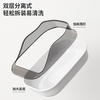 虹起 高栏猫砂盆加高家用半封闭式幼猫盆猫沙盆防外溅宠物用品强推大号