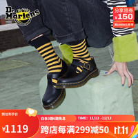 马丁(马汀博士 Dr.Martens)Polley 通勤复古T字光面皮黑色女款玛丽珍单鞋 黑色 36