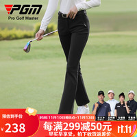 PGM 高尔夫裤子女秋冬多色修身显瘦长裤柔软弹力休闲百搭 KUZ134-黑色 L