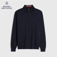 布克兄弟 Brooks Brothers男士羊毛纯色拉链立领针织毛衣