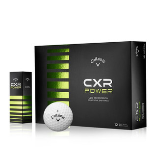 Callaway卡拉威高尔夫球两层球 CXR POWER远距离球高尔夫球练习球 两层球 12粒/盒