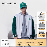 HONMA【活力系列】高尔夫男士外套棒球服夹克 墨绿/白 L