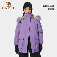 88VIP：CAMEL 骆驼 户外派克羽绒服冬保暖工装风毛领款羽绒衣加厚外套