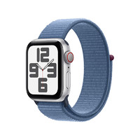 Apple 苹果 Watch SE 2023款智能手表40毫米银色铝金属表壳凛蓝色回环式运动型表带MRGR3CH/A