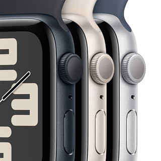 Apple Watch SE 2023款智能手表GPS款44毫米星光色铝金属表壳星光色运动型表带M/L MRE53CH/A【免息版】