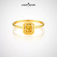 Light Mark 小白光 LightMark小白光钻石18k金异形黄钻戒指方形心形钻戒时尚女戒正品