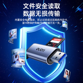 IIano 绿巨能 USB3.0高速读卡器 多功能SD/TF读卡器多合一 支持手机单反相机行车记录仪监控存储内存卡