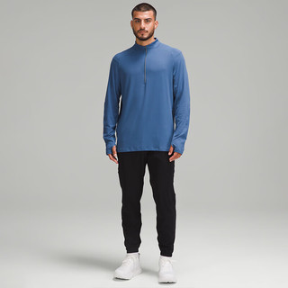 lululemon丨Surge Warm 男士半拉链运动衫 LM3DMHS 沥青蓝 XXL